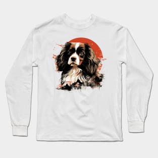 Japanese Spaniel traditional art Long Sleeve T-Shirt